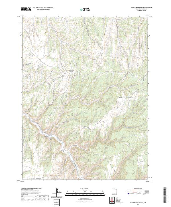 USGS Topographic Map – Burnt Timber Canyon