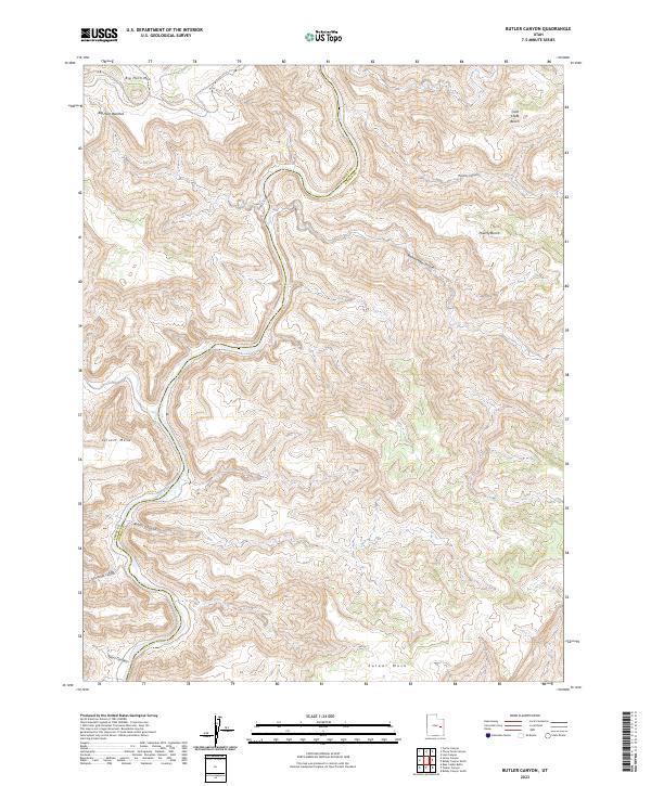 USGS Topographic Map – Butler Canyon
