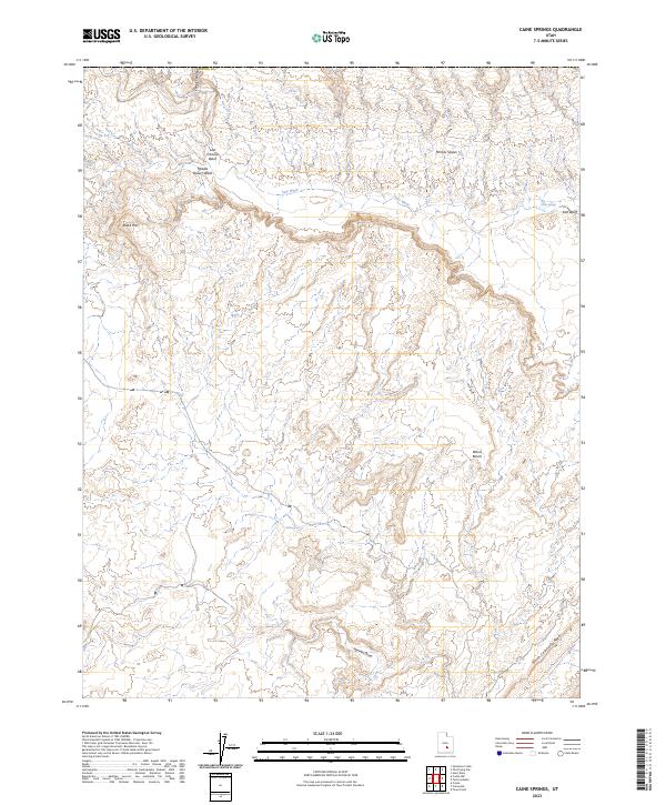 USGS Topographic Map – Caine Springs