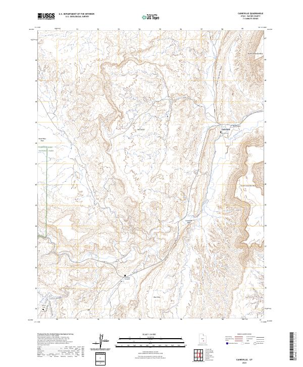 USGS Topographic Map – Caineville