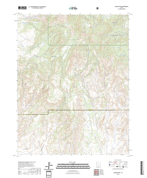 USGS Topographic Map – Canaan Peak