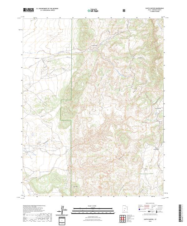 USGS Topographic Map – Casto Canyon
