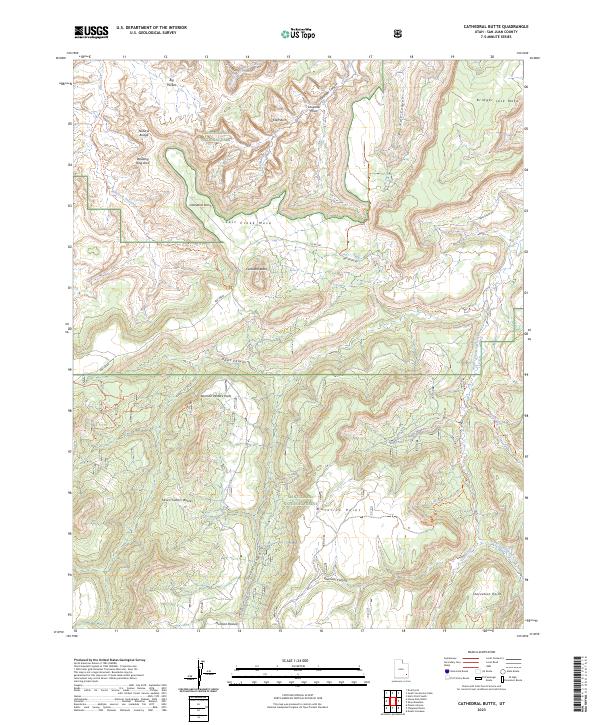 USGS Topographic Map – Cathedral Butte