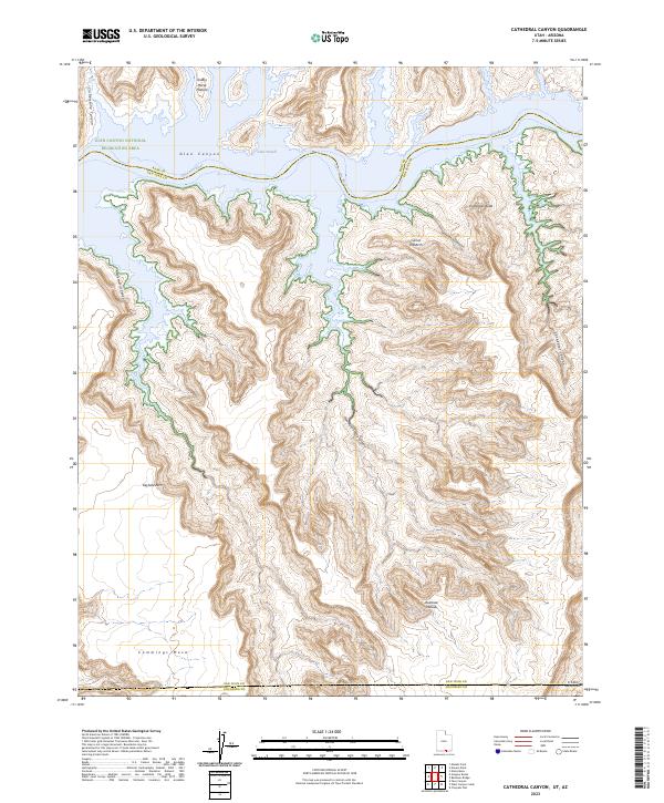 USGS Topographic Map – Cathedral Canyon