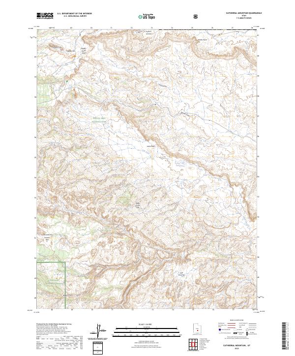 USGS Topographic Map – Cathedral Mountain