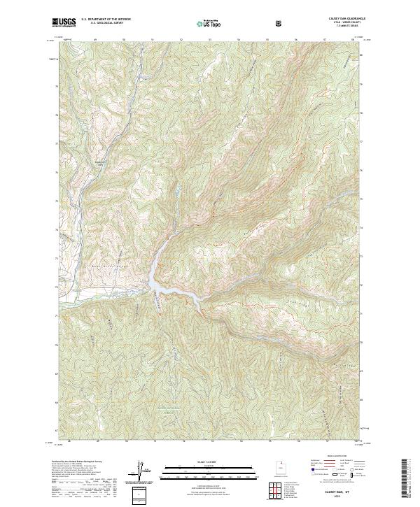 USGS Topographic Map – Causey Dam