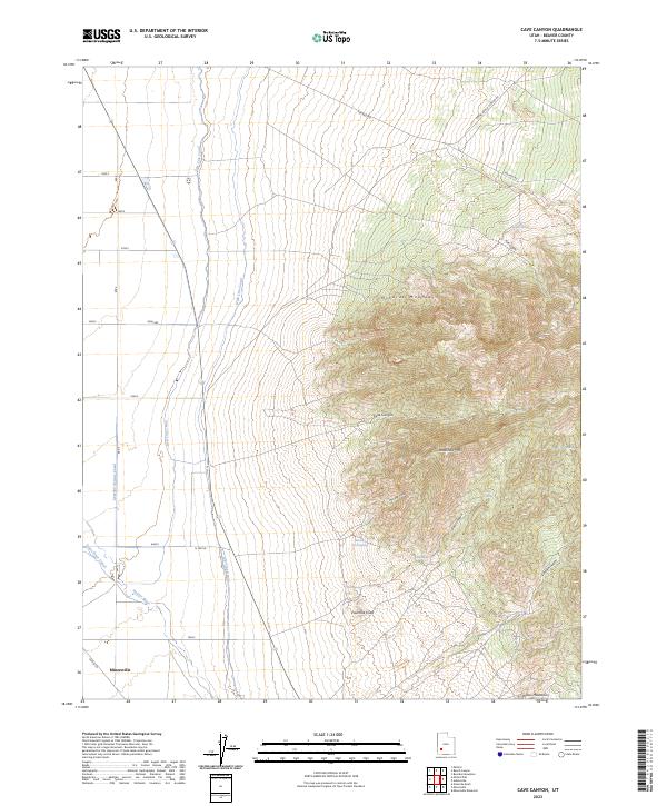 USGS Topographic Map – Cave Canyon