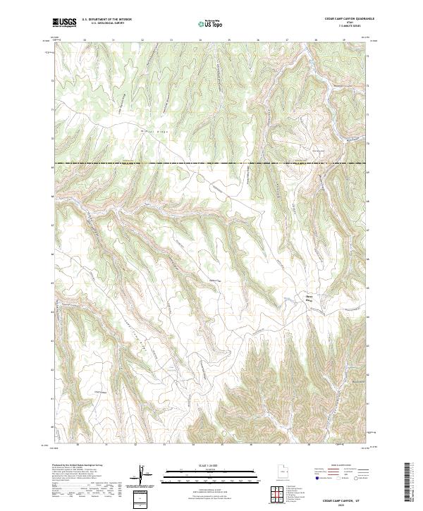 USGS Topographic Map – Cedar Camp Canyon