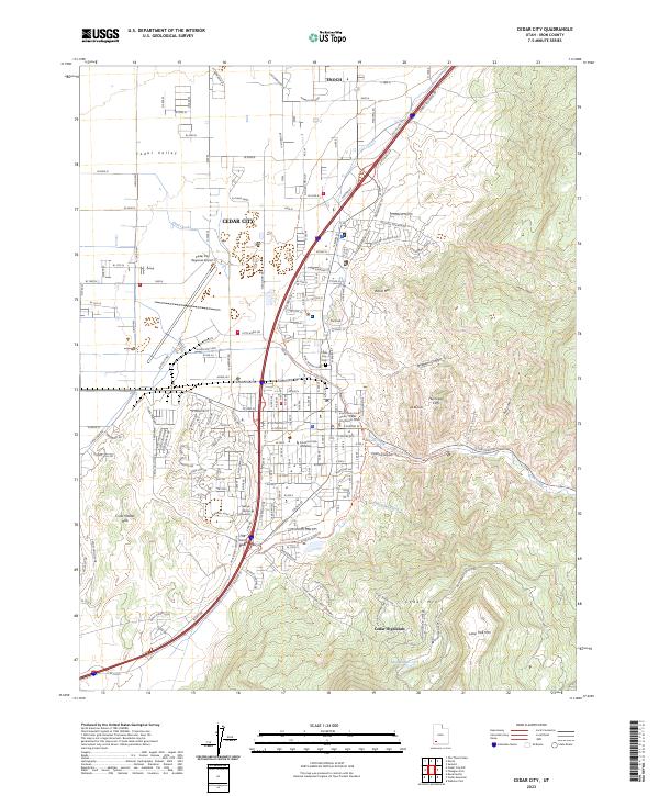 USGS Topographic Map – Cedar City