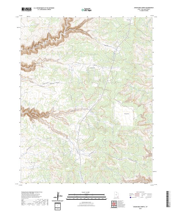 USGS Topographic Map – Cedar Mesa North