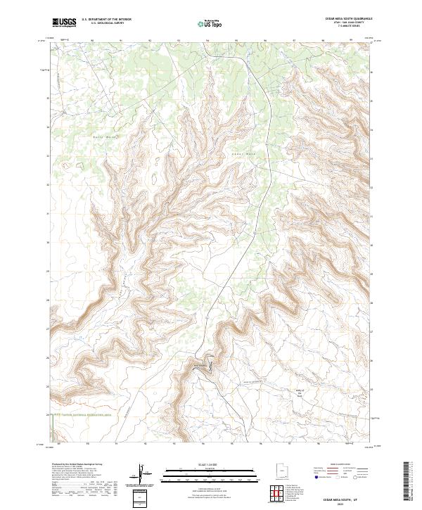 USGS Topographic Map – Cedar Mesa South