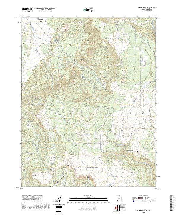 USGS Topographic Map – Cedar Mountain