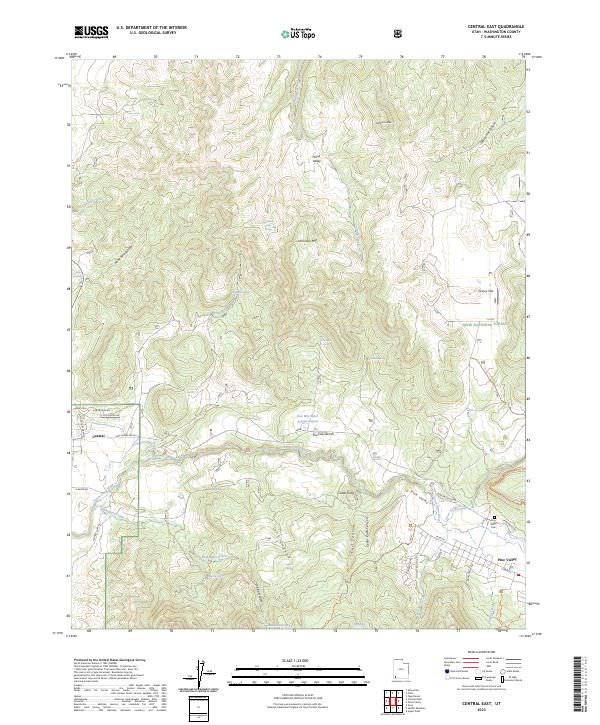 USGS Topographic Map – Central East