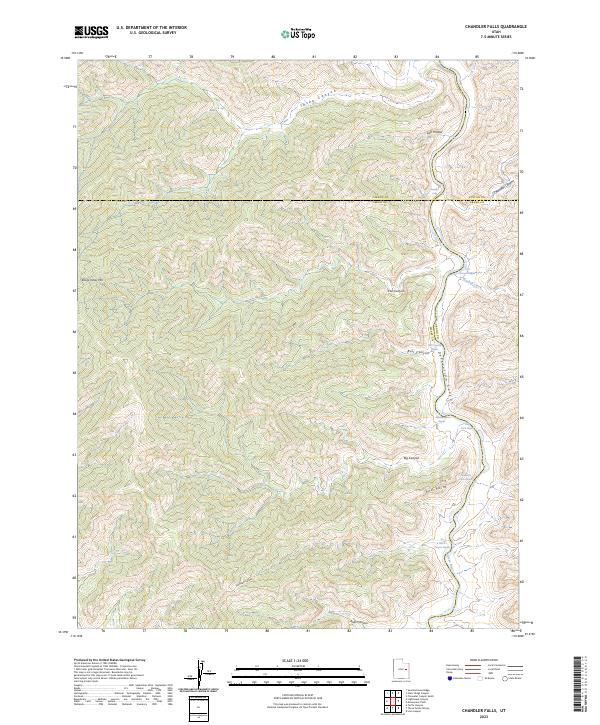 USGS Topographic Map – Chandler Falls