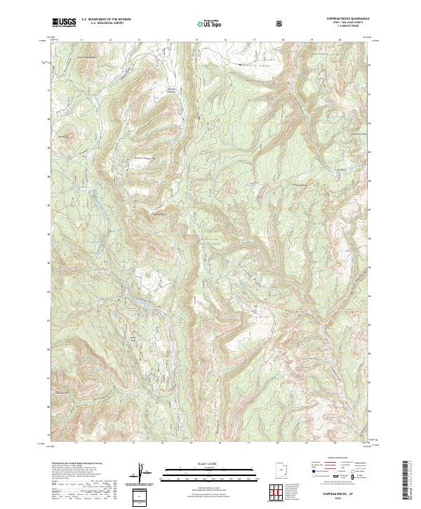 USGS Topographic Map – Chippean Rocks