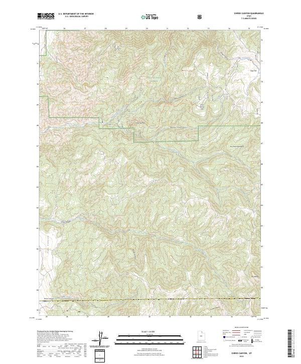 USGS Topographic Map – Chriss Canyon