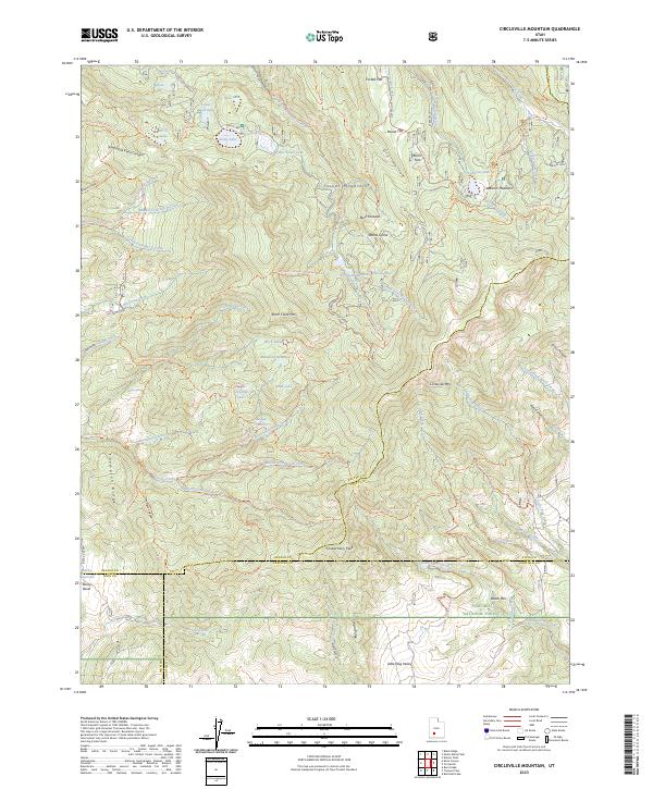 USGS Topographic Map – Circleville Mountain