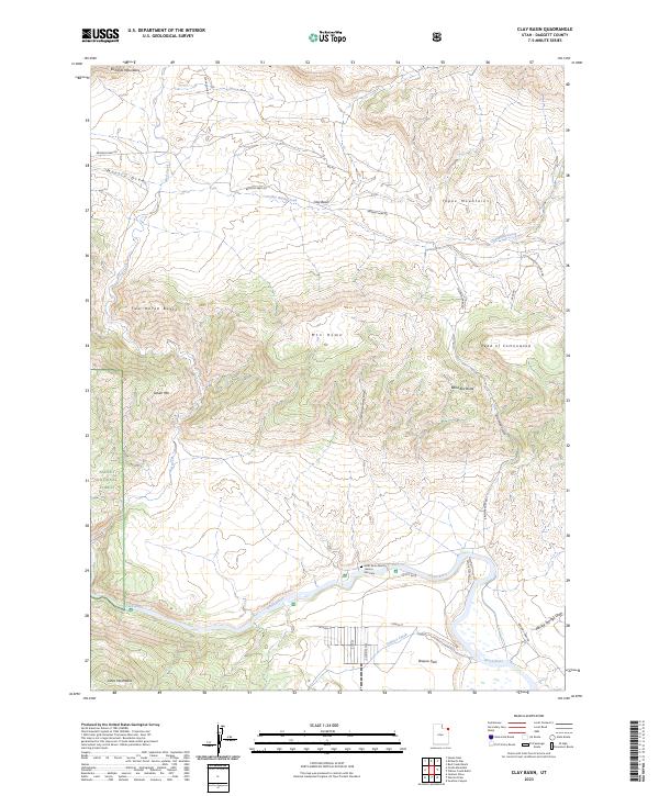 USGS Topographic Map – Clay Basin