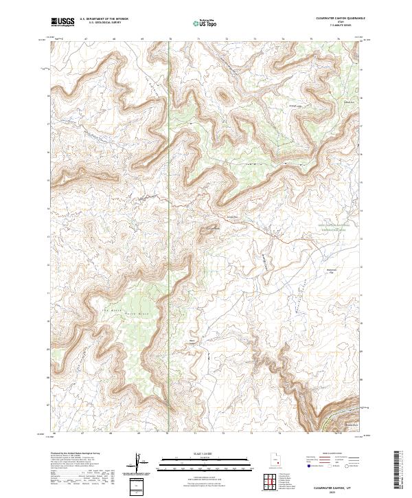 USGS Topographic Map – Clearwater Canyon