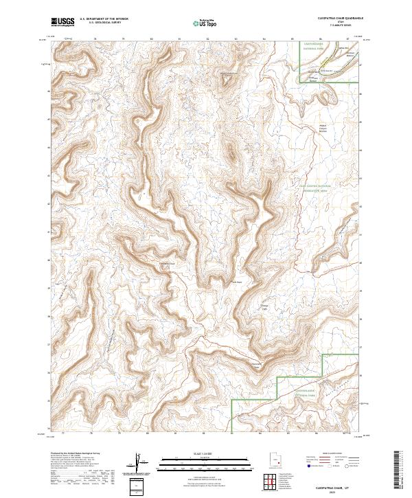 USGS Topographic Map – Cleopatras Chair