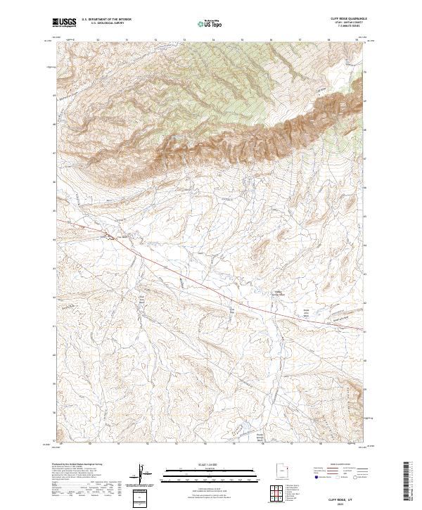 USGS Topographic Map – Cliff Ridge