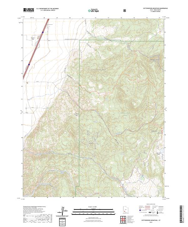 USGS Topographic Map – Cottonwood Mountain