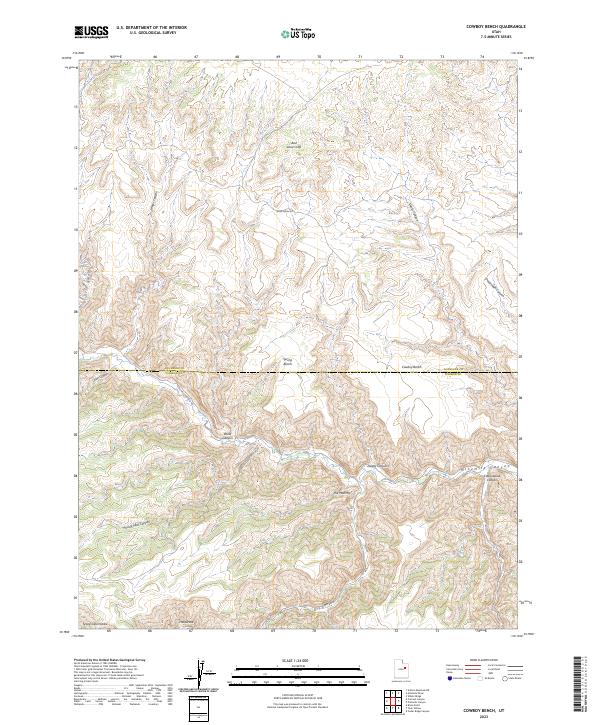 USGS Topographic Map – Cowboy Bench