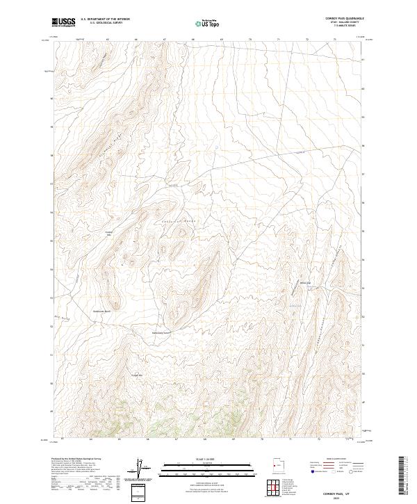 USGS Topographic Map – Cowboy Pass