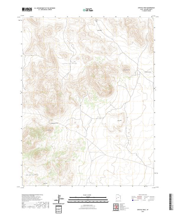 USGS Topographic Map – Crystal Peak