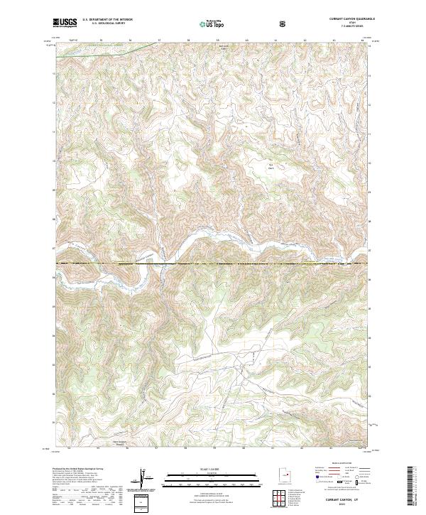 USGS Topographic Map – Currant Canyon