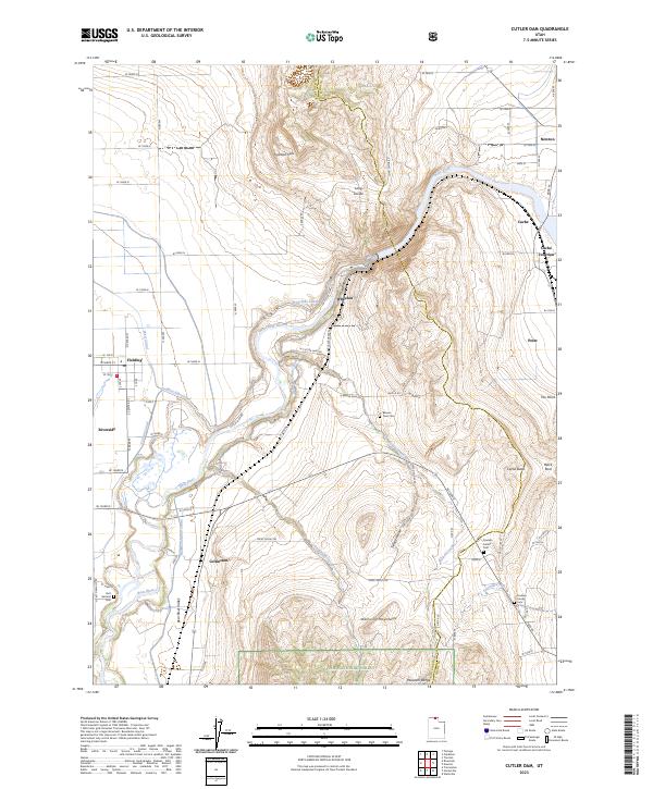 USGS Topographic Map – Cutler Dam