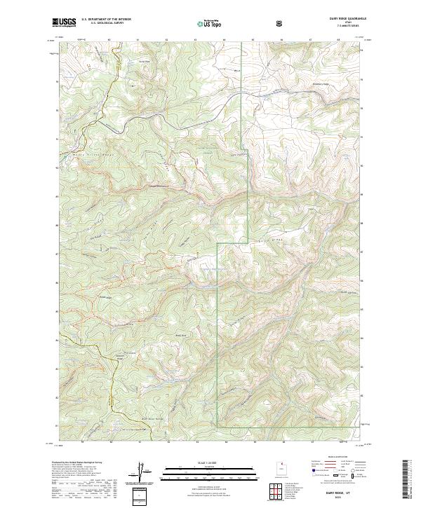 USGS Topographic Map – Dairy Ridge
