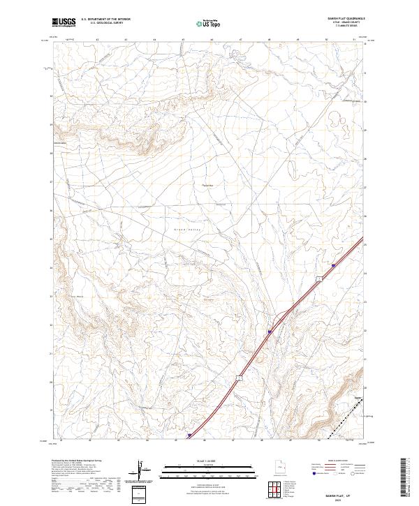 USGS Topographic Map – Danish Flat