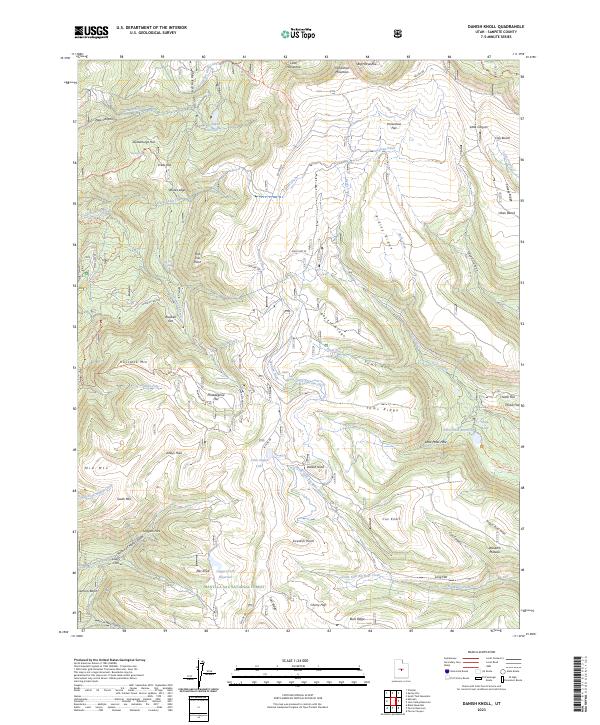 USGS Topographic Map – Danish Knoll