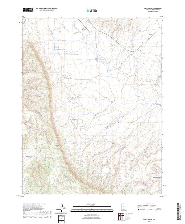 USGS Topographic Map – Dave Canyon