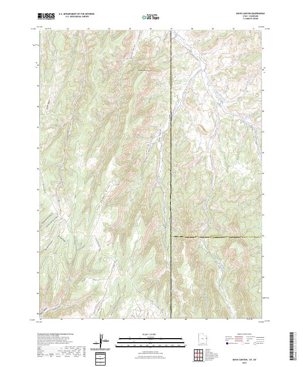 USGS Topographic Map – Davis Canyon