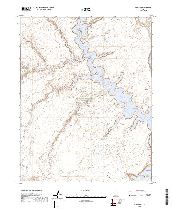 USGS Topographic Map – Davis Gulch
