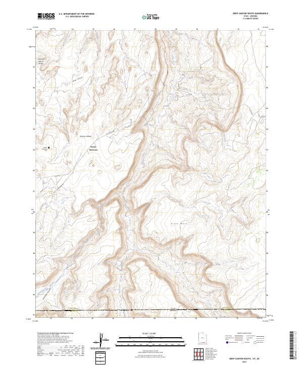 USGS Topographic Map – Deep Canyon South
