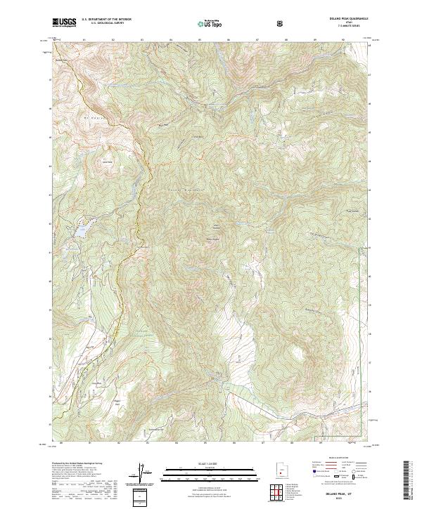 USGS Topographic Map – Delano Peak