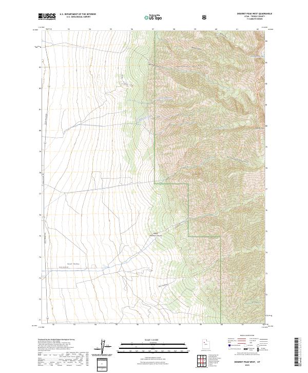 USGS Topographic Map – Deseret Peak West