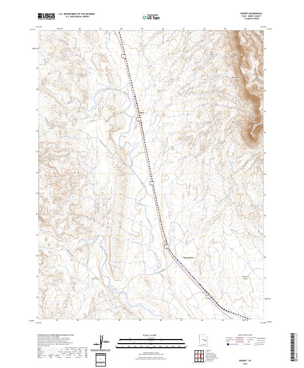 USGS Topographic Map – Desert