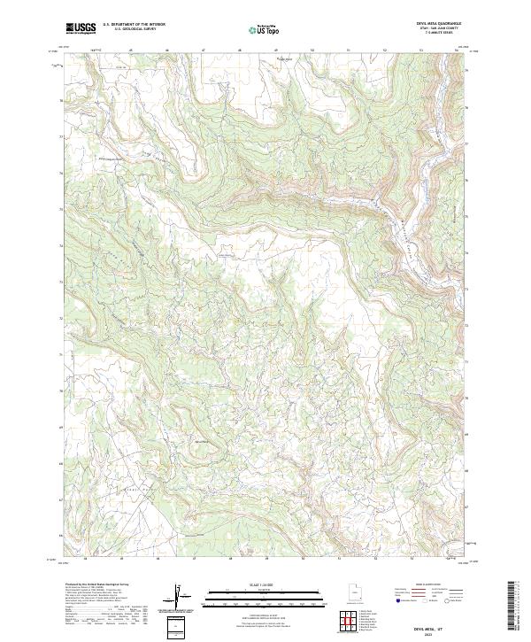 USGS Topographic Map – Devil Mesa