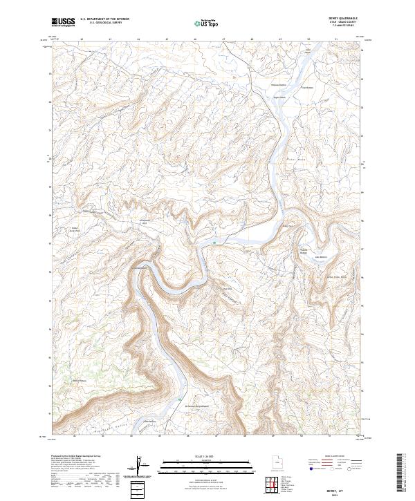 USGS Topographic Map – Dewey