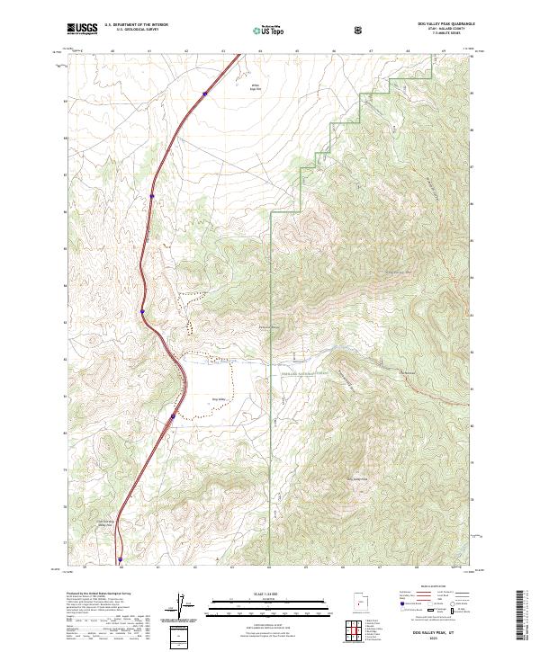 USGS Topographic Map – Dog Valley Peak