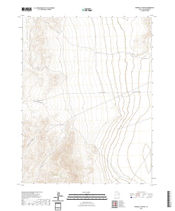 USGS Topographic Map – Dowdell Canyon