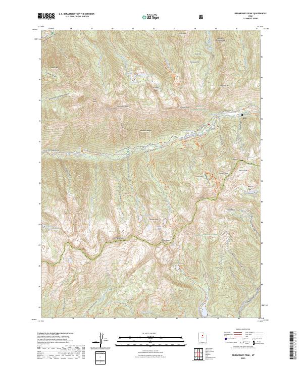 USGS Topographic Map – Dromedary Peak