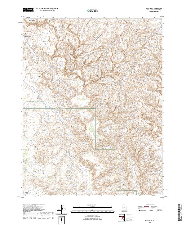 USGS Topographic Map – Druid Arch