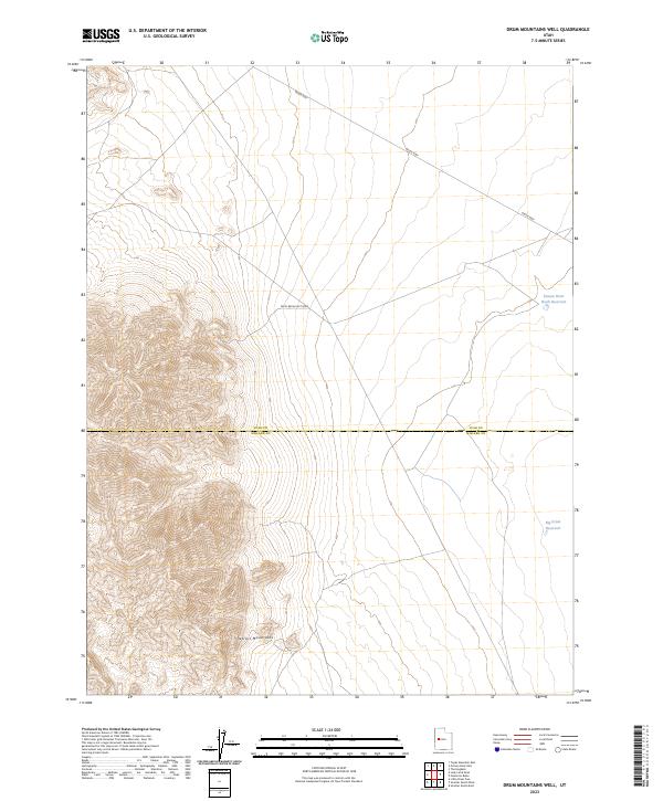 USGS Topographic Map – Drum Mountains Well