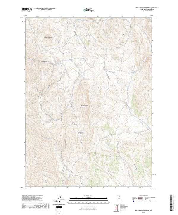 USGS Topographic Map – Dry Canyon Mountain