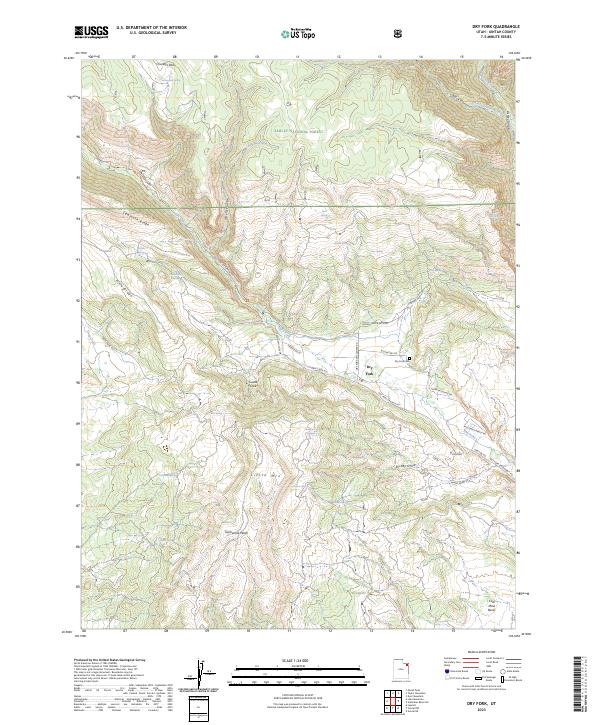 USGS Topographic Map – Dry Fork